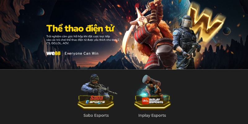 WE88 gây bão với mục Esports